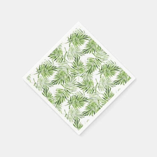 Serviette En Papier Palm vert Feuilles (Coin)