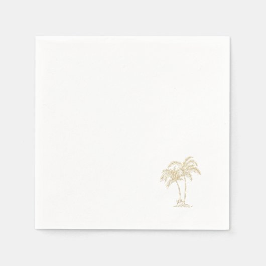 Serviette En Papier Palme d'or (Devant)