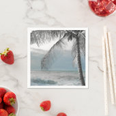 Serviette En Papier Palmier coco élégant mariage plage (En situation)