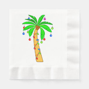Serviette En Papier Palmier décoré pour Noël