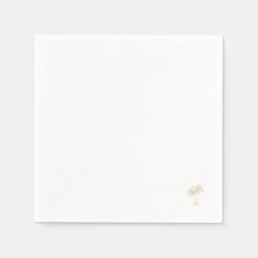 Serviette En Papier Palmier doré II (Devant)