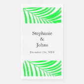 Serviette En Papier Palmier Feuille verte Feuilles mariage élégant (Devant)