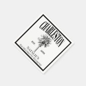 Serviette En Papier Palmier Luxueux Charleston Coastal Enterrement de  (Coin)