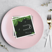 Serviette En Papier Palmier luxuriant sauvage Feuilles & Mariage moder