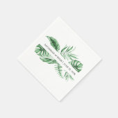 Serviette En Papier Palmier Mariage Monogram Napkins (Coin)