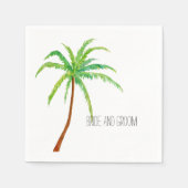 Serviette En Papier Palmier Tropical Beach (Devant)