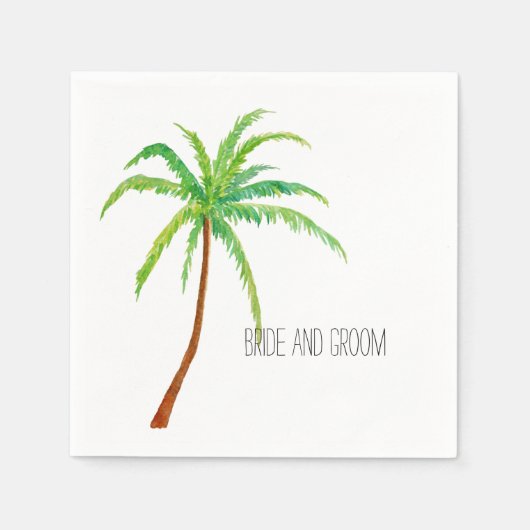 Serviette En Papier Palmier Tropical Beach (Devant)