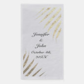 Serviette En Papier Palmier Tropical Gold Foliver Mariage Argent (Devant)