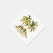 Serviette En Papier Palmier tropical Napkin de Noël (Coin)