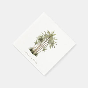 Serviette En Papier Palmier Tropical Personnalisé Plage