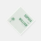 Serviette En Papier Palmier vert serein (Coin)
