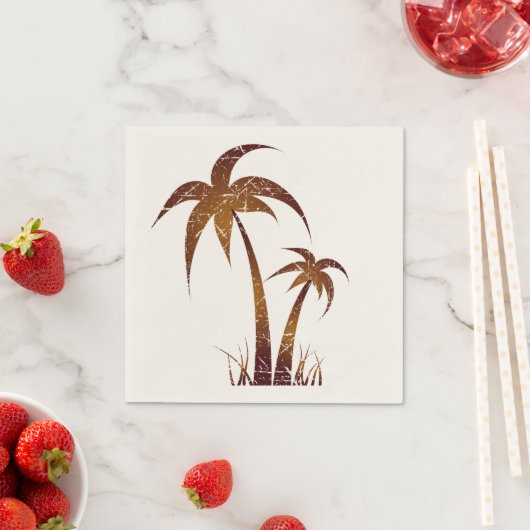 Serviette En Papier Palmiers (En situation)