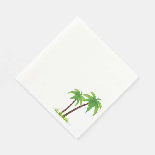 Serviette En Papier Palmiers (Coin)