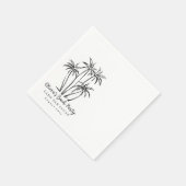 Serviette En Papier Palmiers Bachelorette Papier serviettes, Monochrom (Coin)