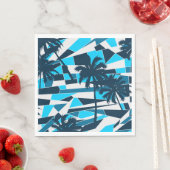 Serviette En Papier palmiers surfs Abstraits (En situation)