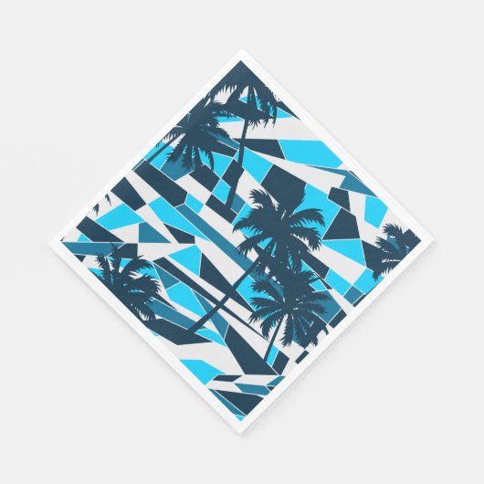 Serviette En Papier palmiers surfs Abstraits (Coin)