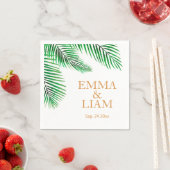 Serviette En Papier Palmiers tropicaux Feuille (En situation)