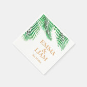 Serviette En Papier Palmiers tropicaux Feuille (Coin)