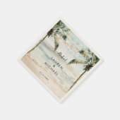 Serviette En Papier palmiers tropicaux mariages serviettes (Coin)