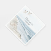 Serviette En Papier Palmiers tropicaux Ocean Beach Mariage (Coin)