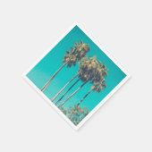 Serviette En Papier Palmiers tropicaux Vibe rétro (Coin)