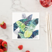 Serviette En Papier Palmiers Twilight - Palmiers Feuilles (En situation)