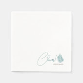 Serviette En Papier Palms Aqua ・ Plutôt Côtier Mariage moderne (Devant)