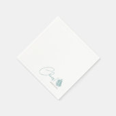 Serviette En Papier Palms Aqua ・ Plutôt Côtier Mariage moderne (Coin)