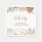 Serviette En Papier Pampas Boho Baby shower élégant Cocktail (Devant)