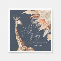 Pampas botanique herbe girafe safari marine bleu m