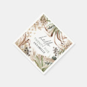 Serviette En Papier Pampas d'anniversaire eucalyptus moderne boho papi (Coin)