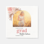 Serviette En Papier Pampas de finition herbe photo blush arch (Devant)