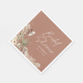 Serviette En Papier Pampas douche nuptiale herbe moderne boho élégant (Coin)