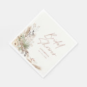 Serviette En Papier Pampas douche nuptiale herbe moderne boho élégant (Coin)