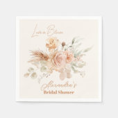 Serviette En Papier Pampas en laiton rose doux (Devant)