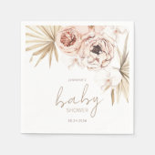 Serviette En Papier Pampas Grass Boho Baby shower bohème (Devant)