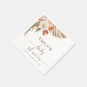Serviette En Papier Pampas Grass Boho Bohemian Desert Baby shower (Coin)