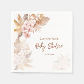 Serviette En Papier Pampas Grass Boho Girl Baby shower (Devant)