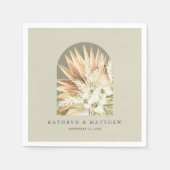 Serviette En Papier Pampas Grass Boho Mariage Arch Arch Napkins (Devant)