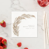 Serviette En Papier Pampas Grass Boho Minimal (En situation)