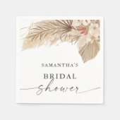 Serviette En Papier Pampas Grass Dried Palm Bridal Shower (Devant)