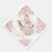 Serviette En Papier Pampas Grass rose Floral Rocse Baby shower (Coin)