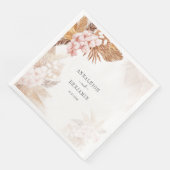 Serviette En Papier Pampas Grass Terracotta Soirée de mariage Botaniqu (Coin)