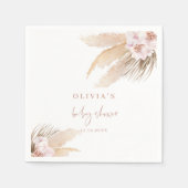Serviette En Papier Pampas herbe baby shower boho (Devant)