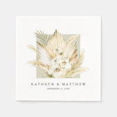 Serviette En Papier Pampas luxuriante Grass Classic Boho Mariage servi (Devant)