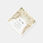 Serviette En Papier Pampas luxuriante Mariage Boho Arch Napkins (Coin)