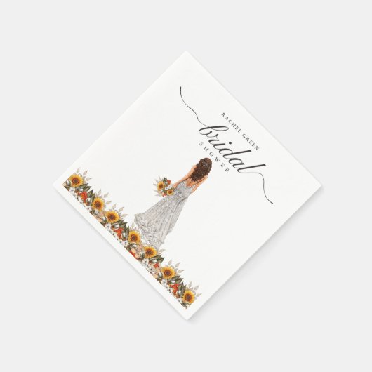 Serviette En Papier Pampas Mariage herbe Gown Boho Fête des mariées (Coin)