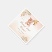 Serviette En Papier Pampas moderne Boho Grass Teddy Bear Baby shower (Coin)