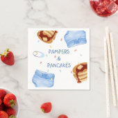 Serviette En Papier Pampers bleus et crêpes (En situation)