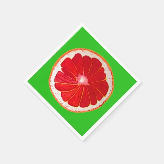 Serviette En Papier Pamplemousse rose mou illustration fruit art (Coin)